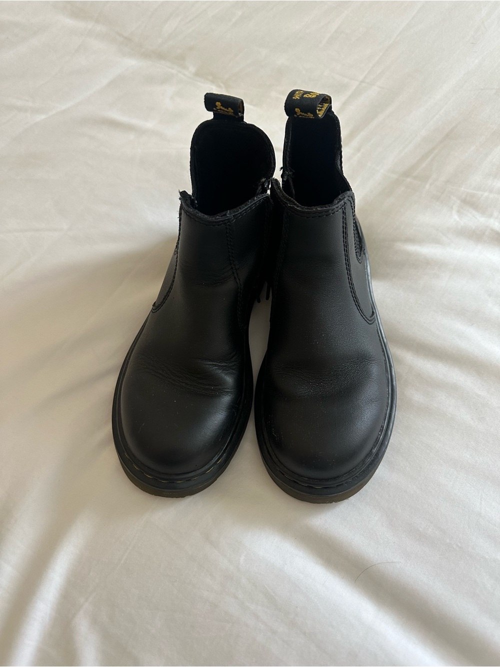 Dr. Martens Kids Black Chelsea Boots with Signature Heel Loop